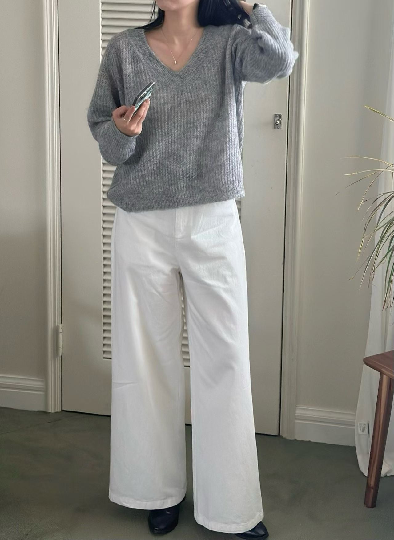 V領針織上衣 4色