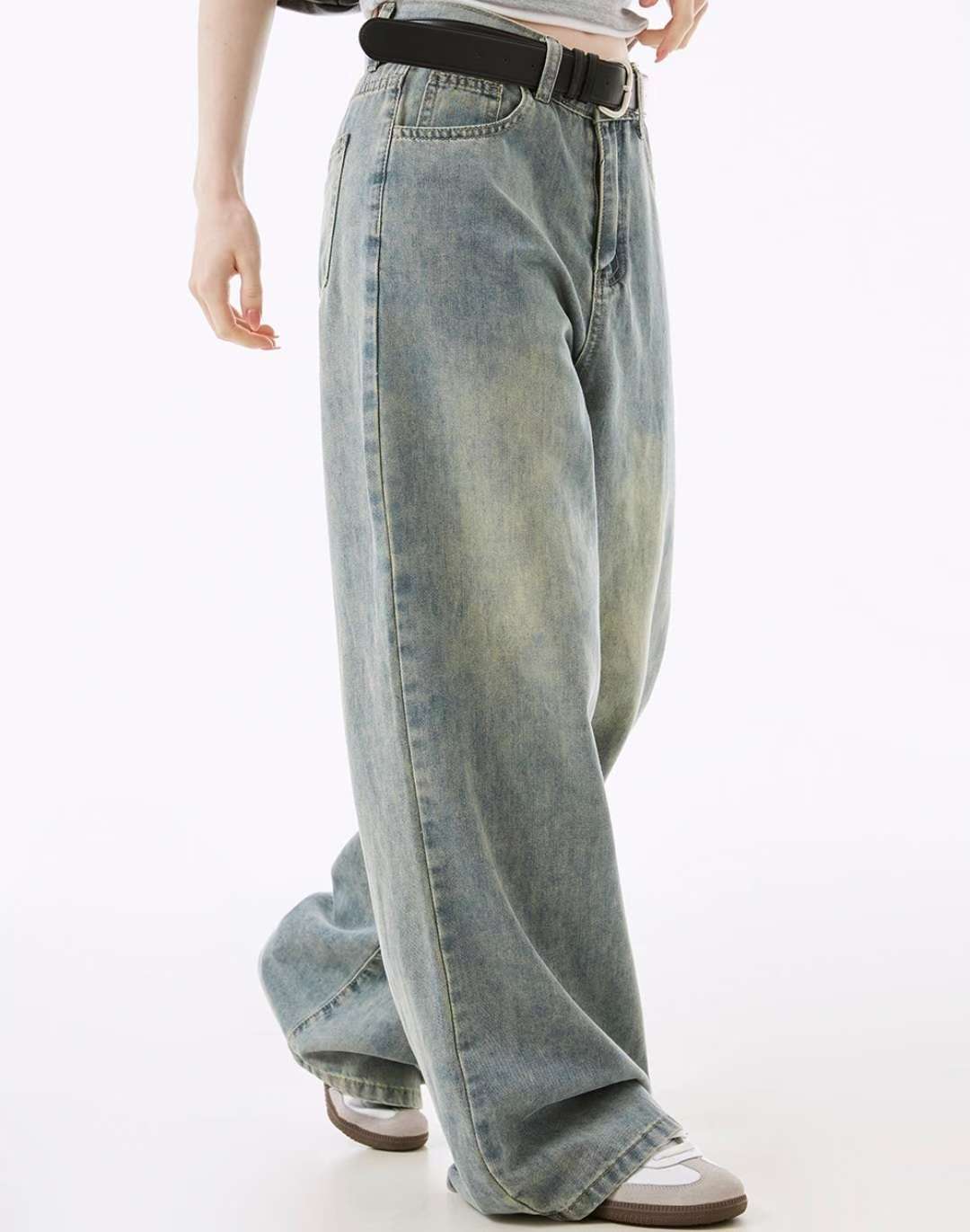 寬鬆直筒牛仔褲