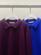 翻領針織上衣 4色