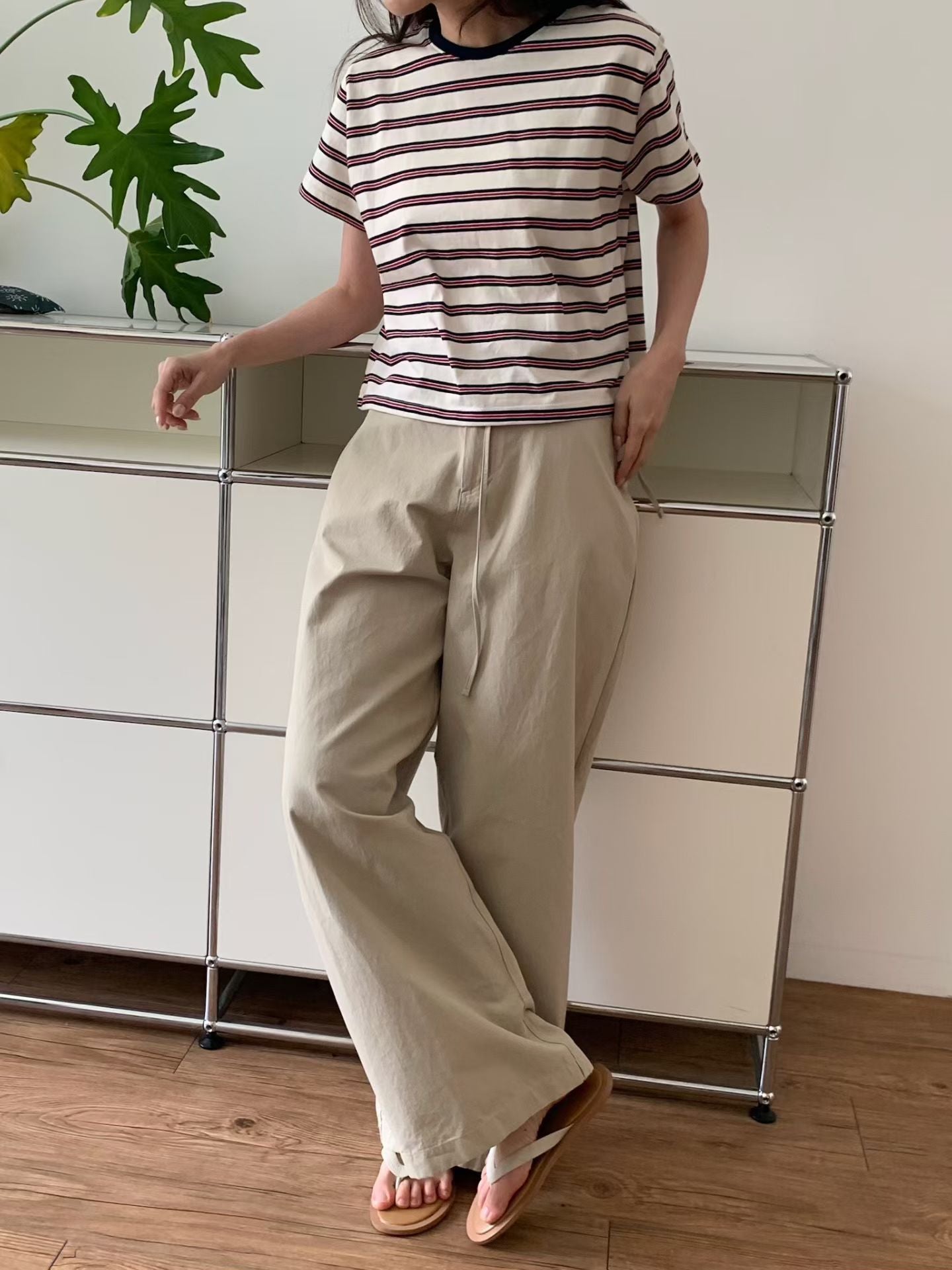 圓領條紋Tee (3色)