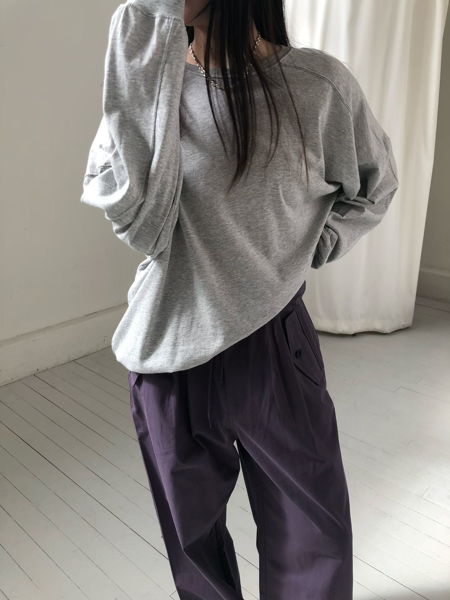 輕薄寬鬆衛衣 (4色)