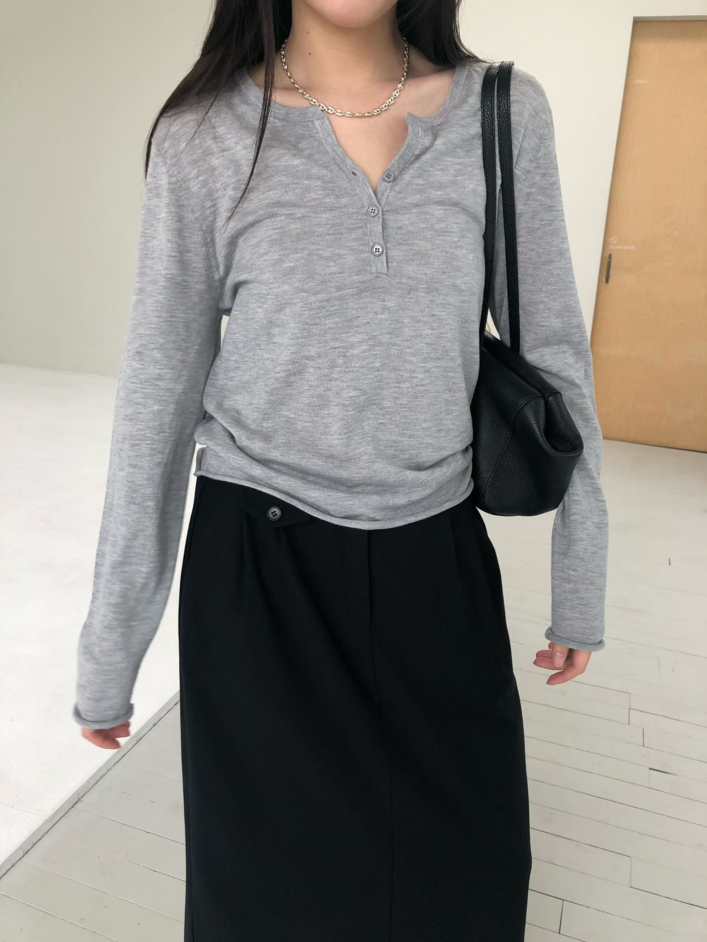 春季針織上衣 (2色)