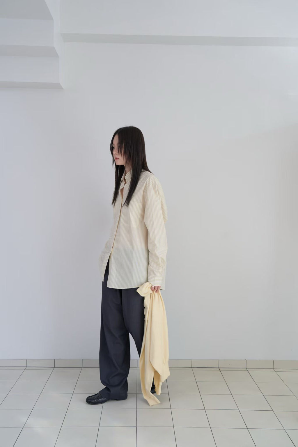 棉質條紋襯衫 (3色)