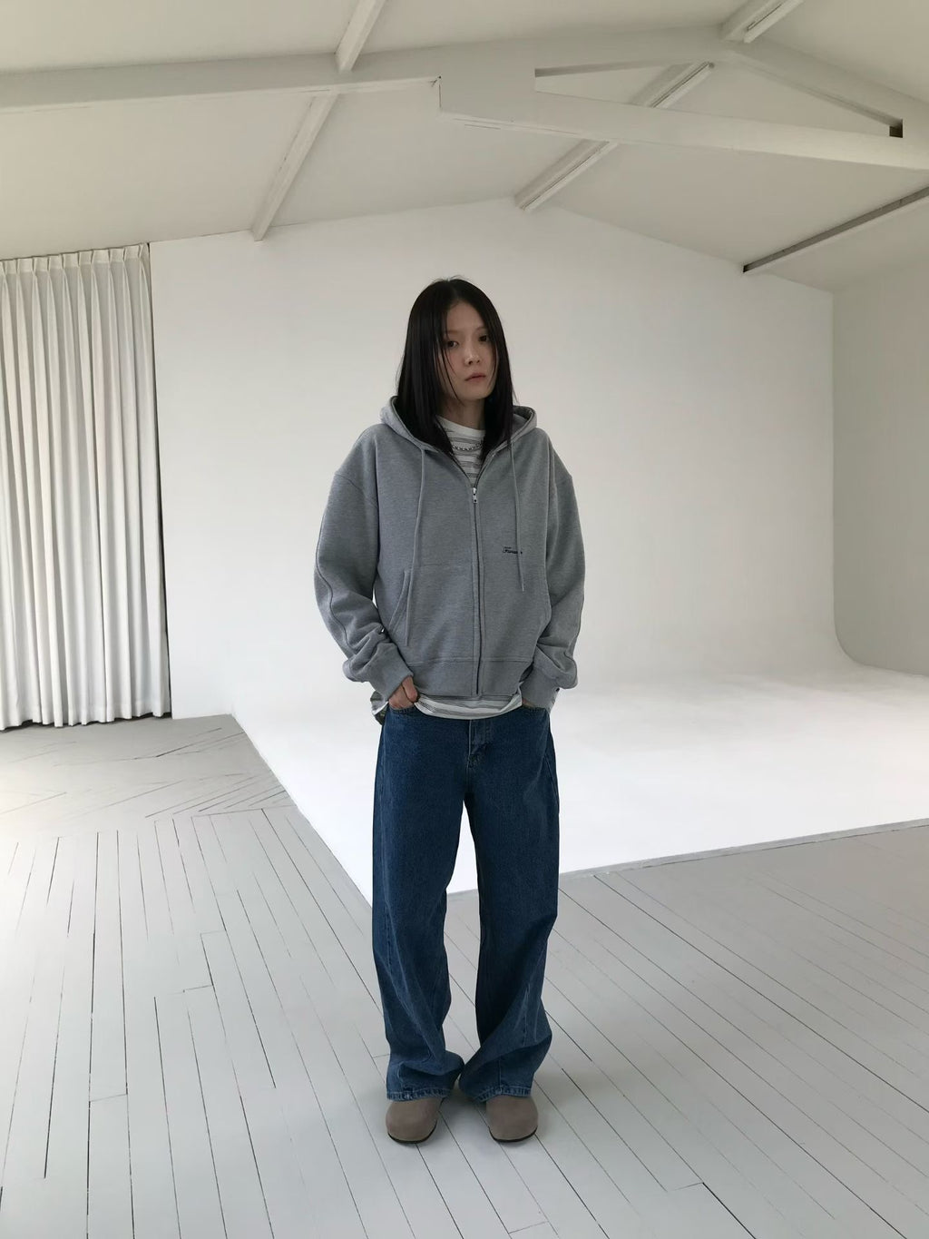 連帽拉鍊外套 2色