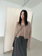 淨色後開叉長裙