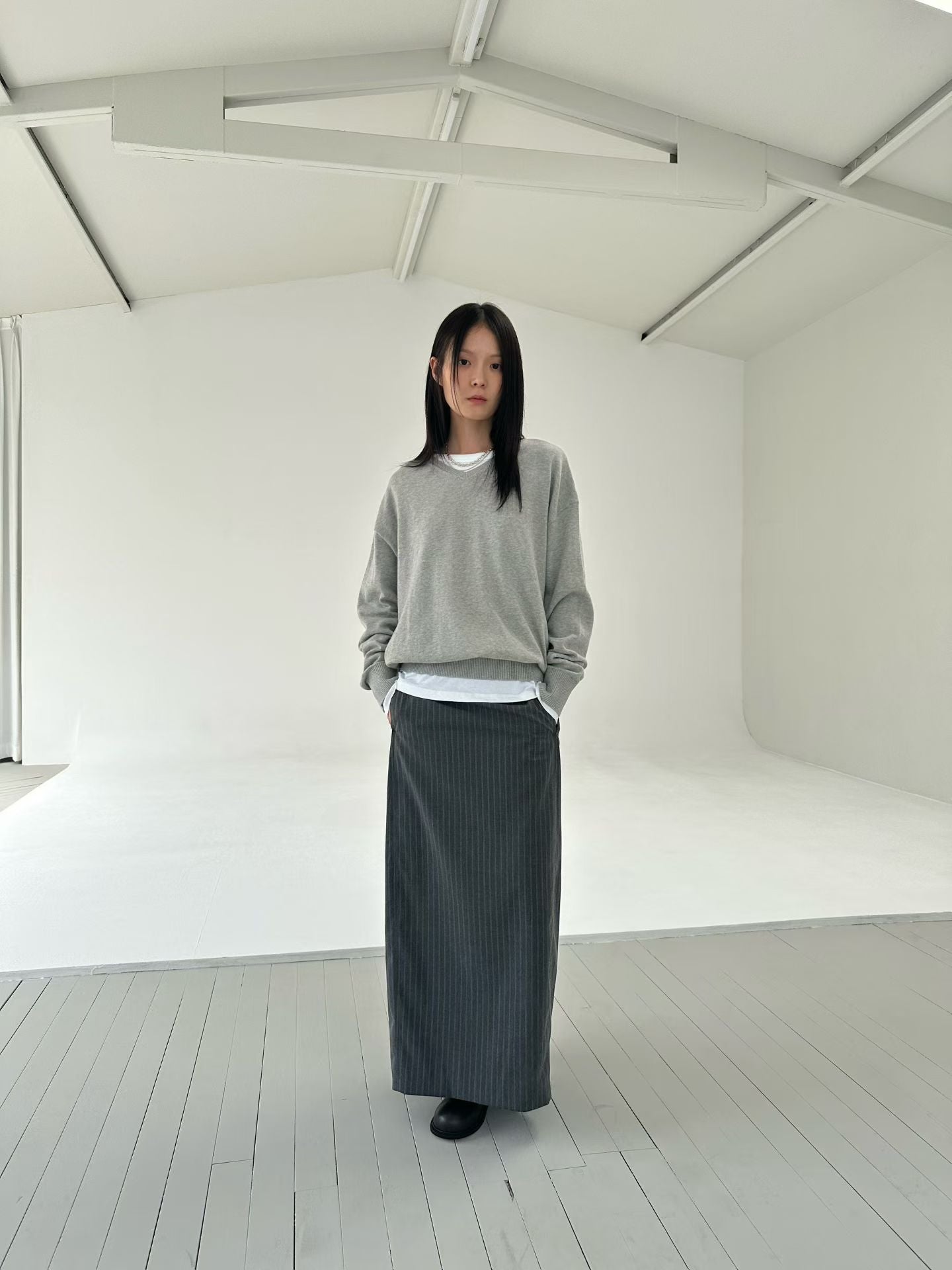 直紋鉛筆裙 2色