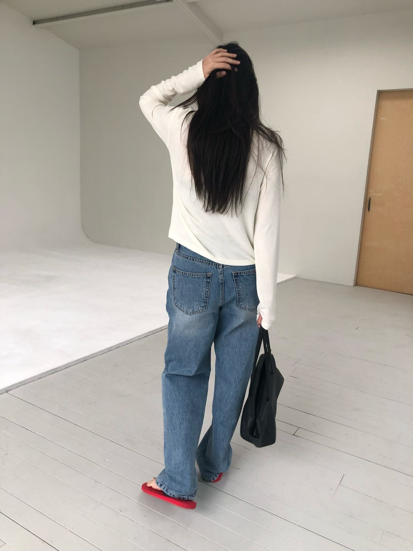 日常休閒落地牛仔褲