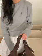 圓領淨色長袖Tee 3色