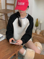 拼色牛角衛衣 3色