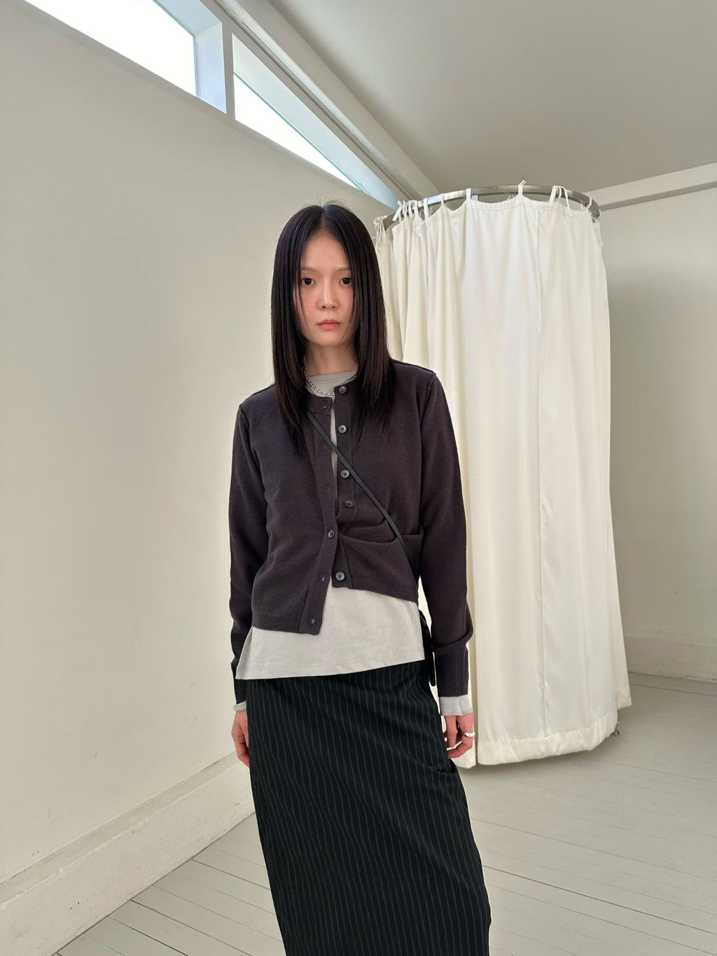 直紋鉛筆裙 2色