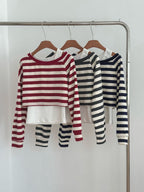 條紋露肩衛衣 3色