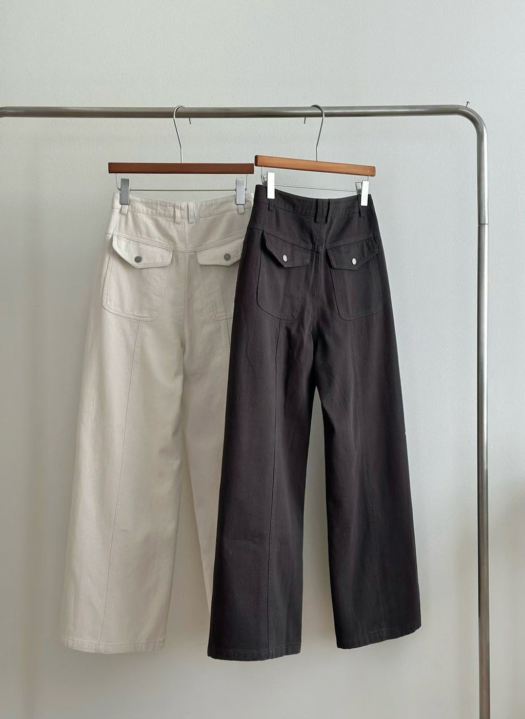 高腰寬鬆長褲 2色