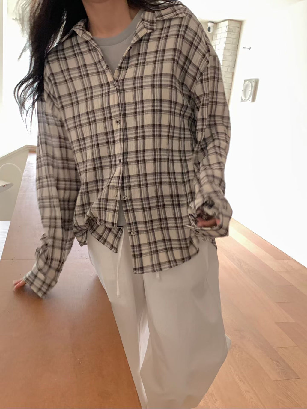 日常格紋襯衫(2色)