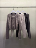 毛絨針織外套 3色