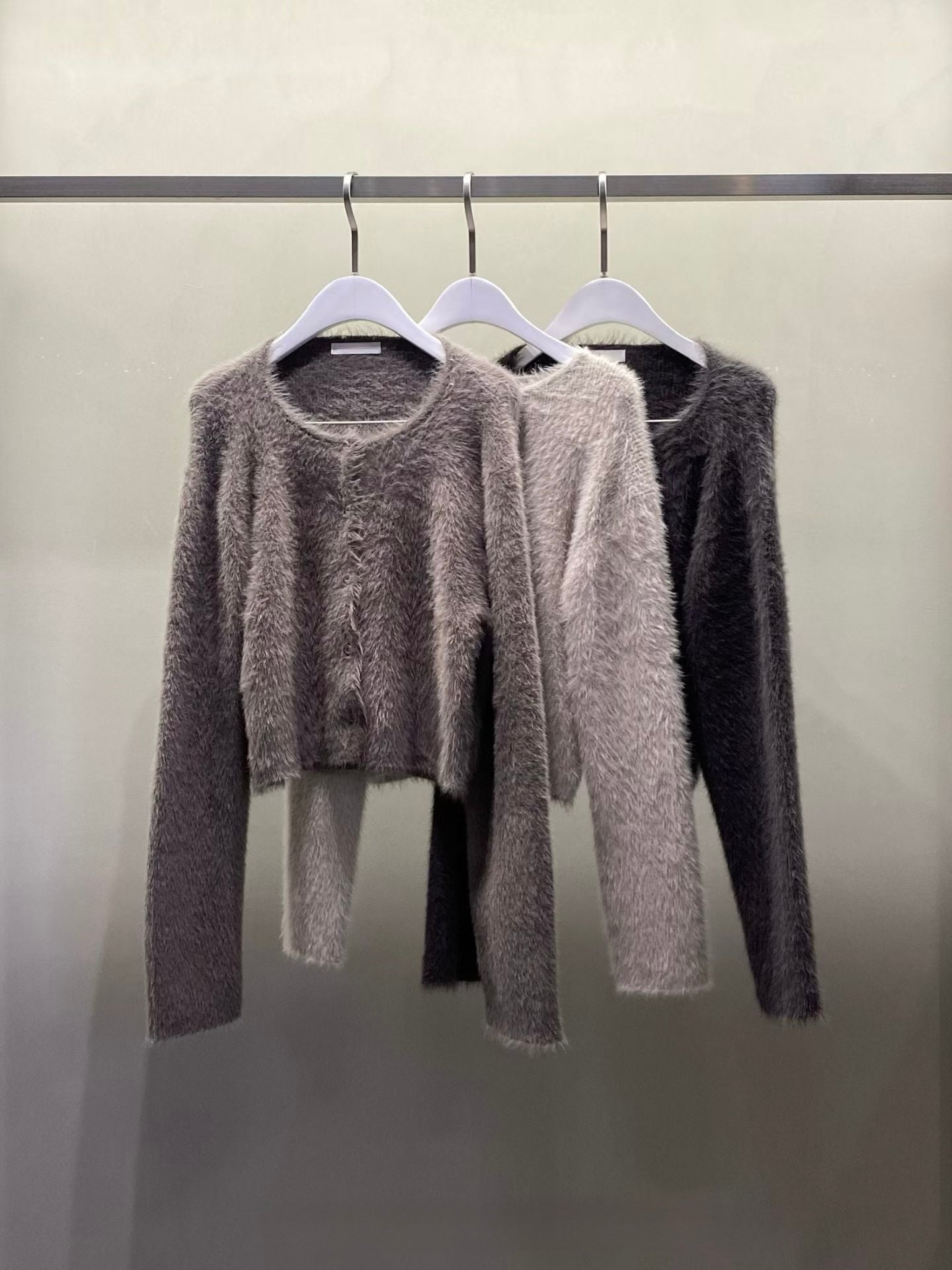 毛絨針織外套 3色