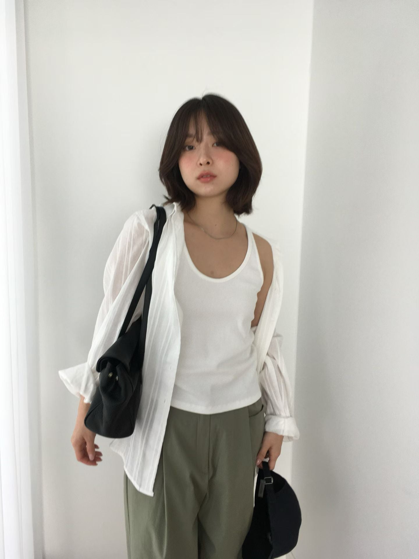 輕透垂直條紋薄襯衫