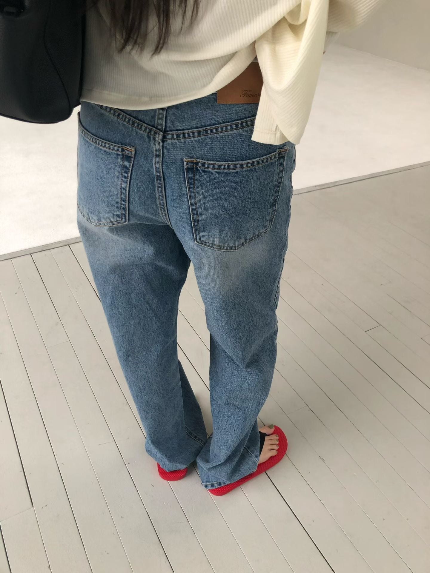 日常休閒落地牛仔褲