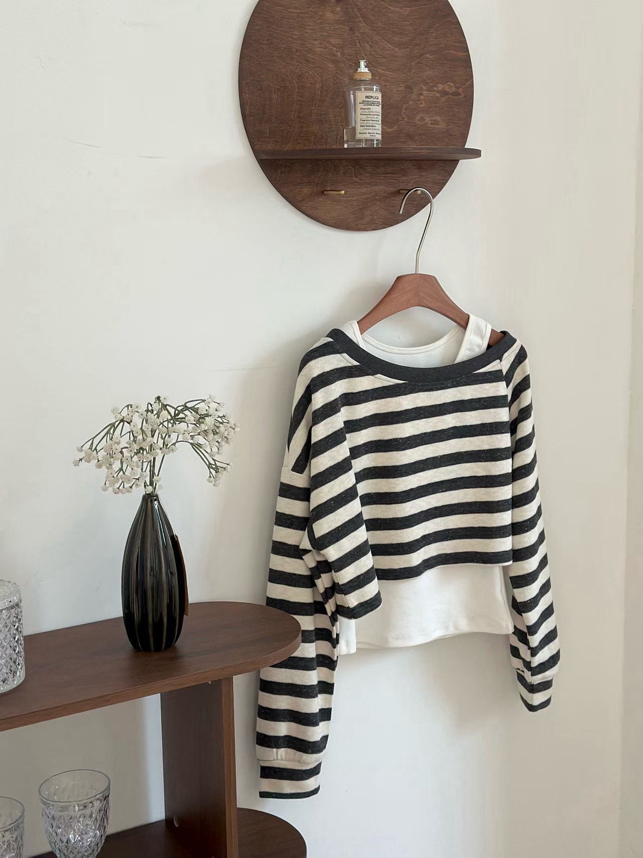 條紋露肩衛衣 3色