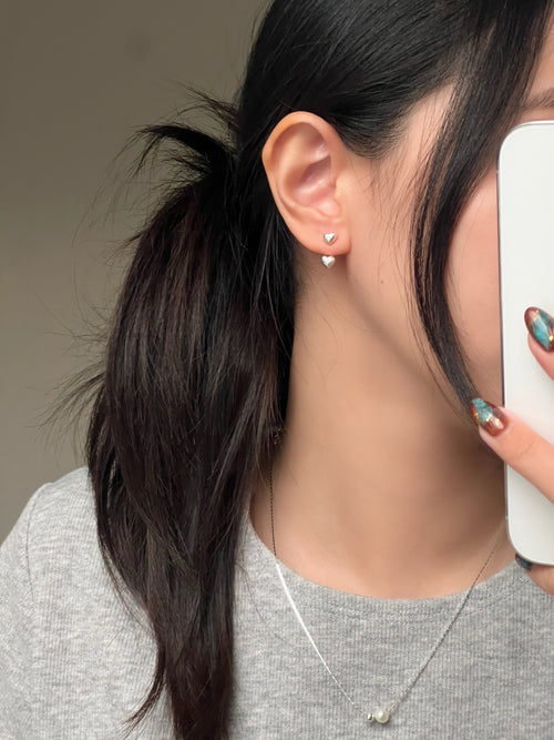 double heart earrings