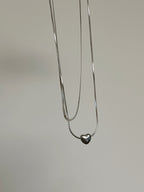 layered heart necklace (現貨)