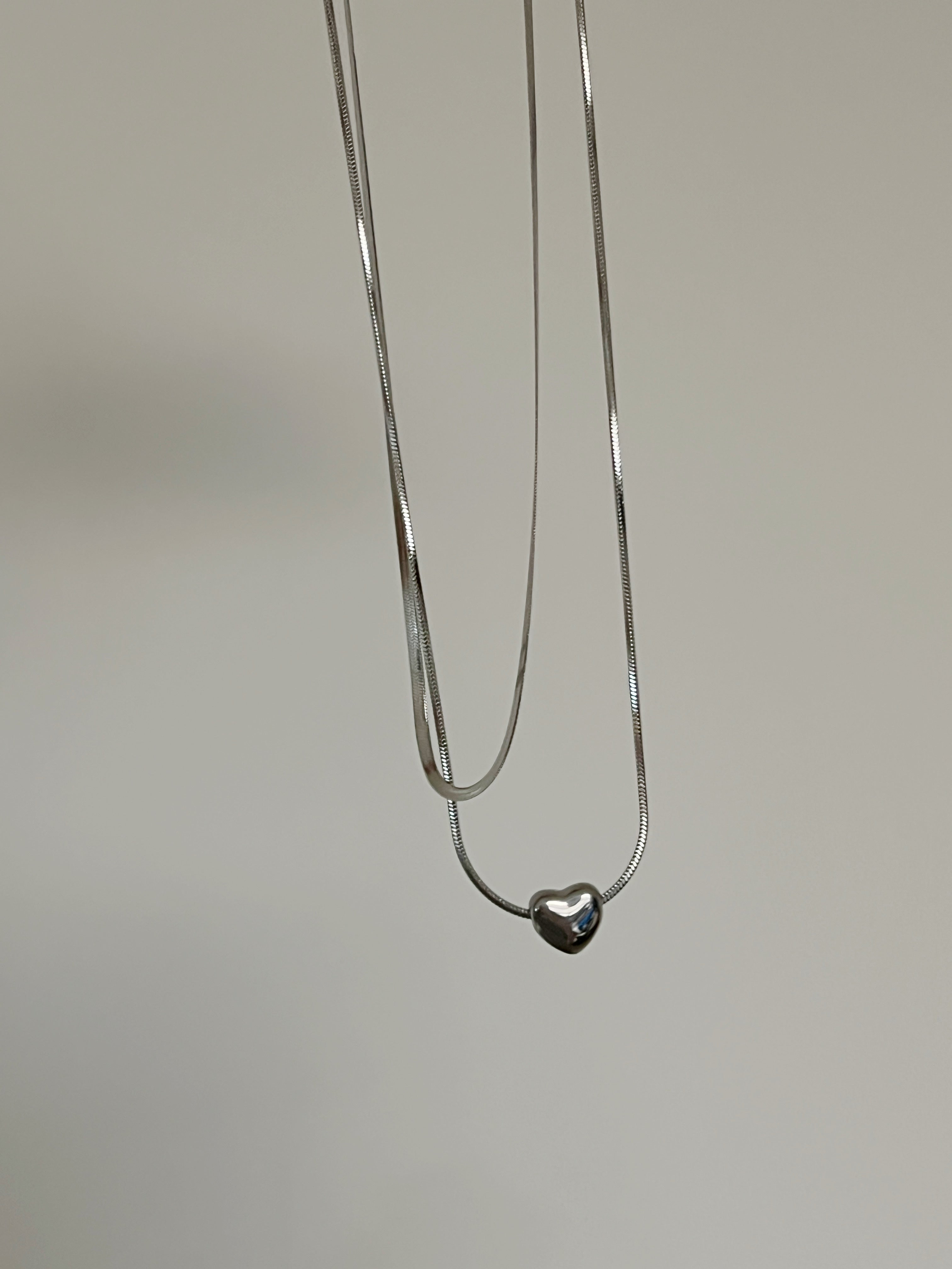 layered heart necklace (現貨)