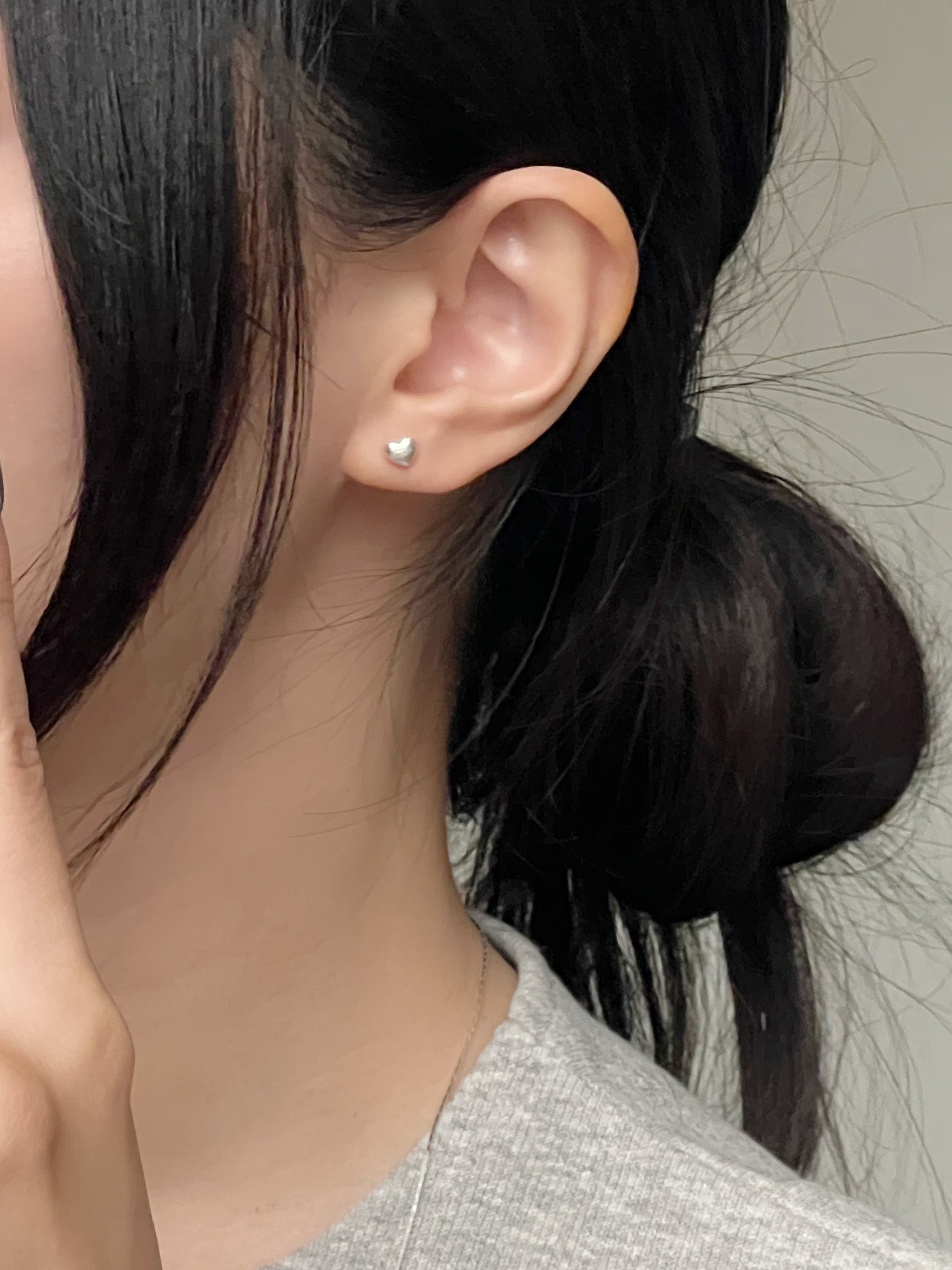 雙層心心耳環 (現貨)