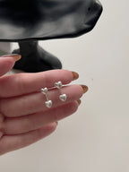double heart earrings (現貨)