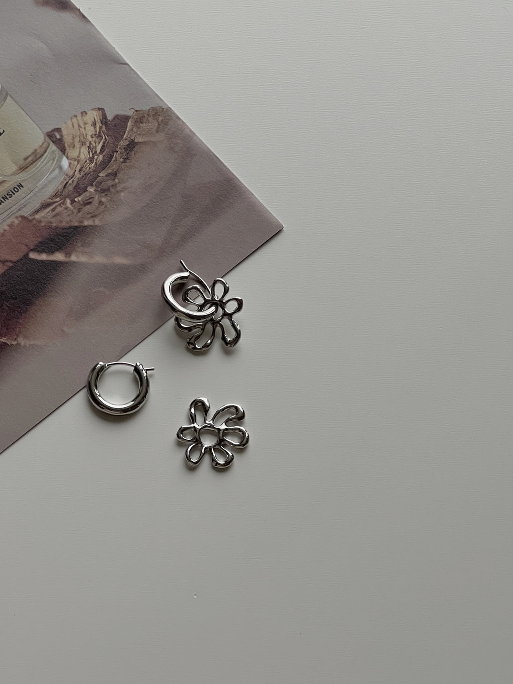 two-way floral earrings (現貨)