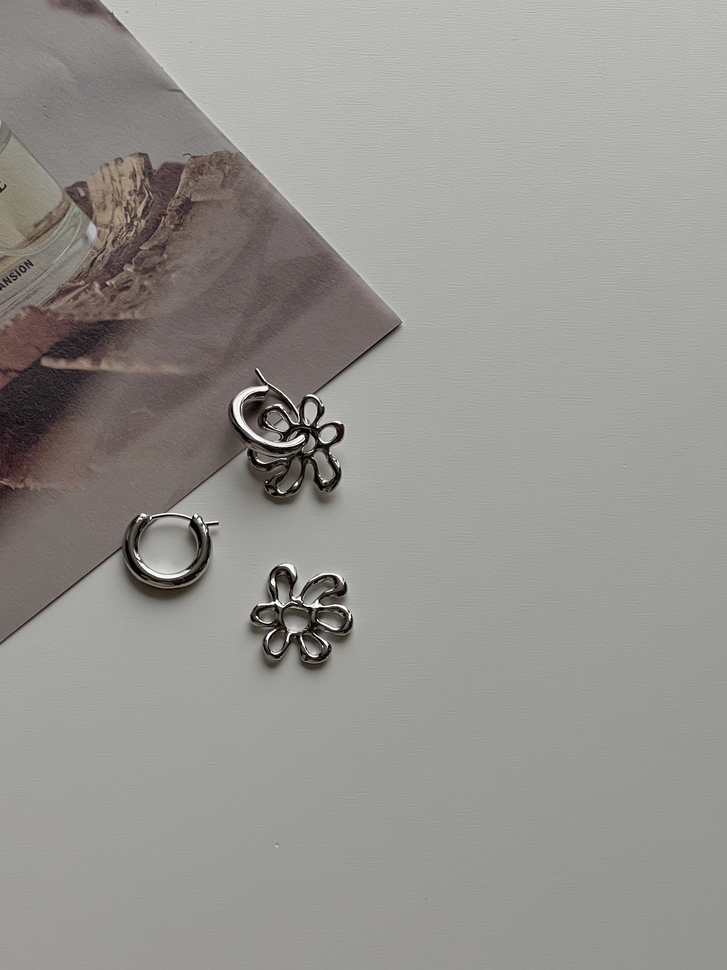 two-way floral earrings (現貨)