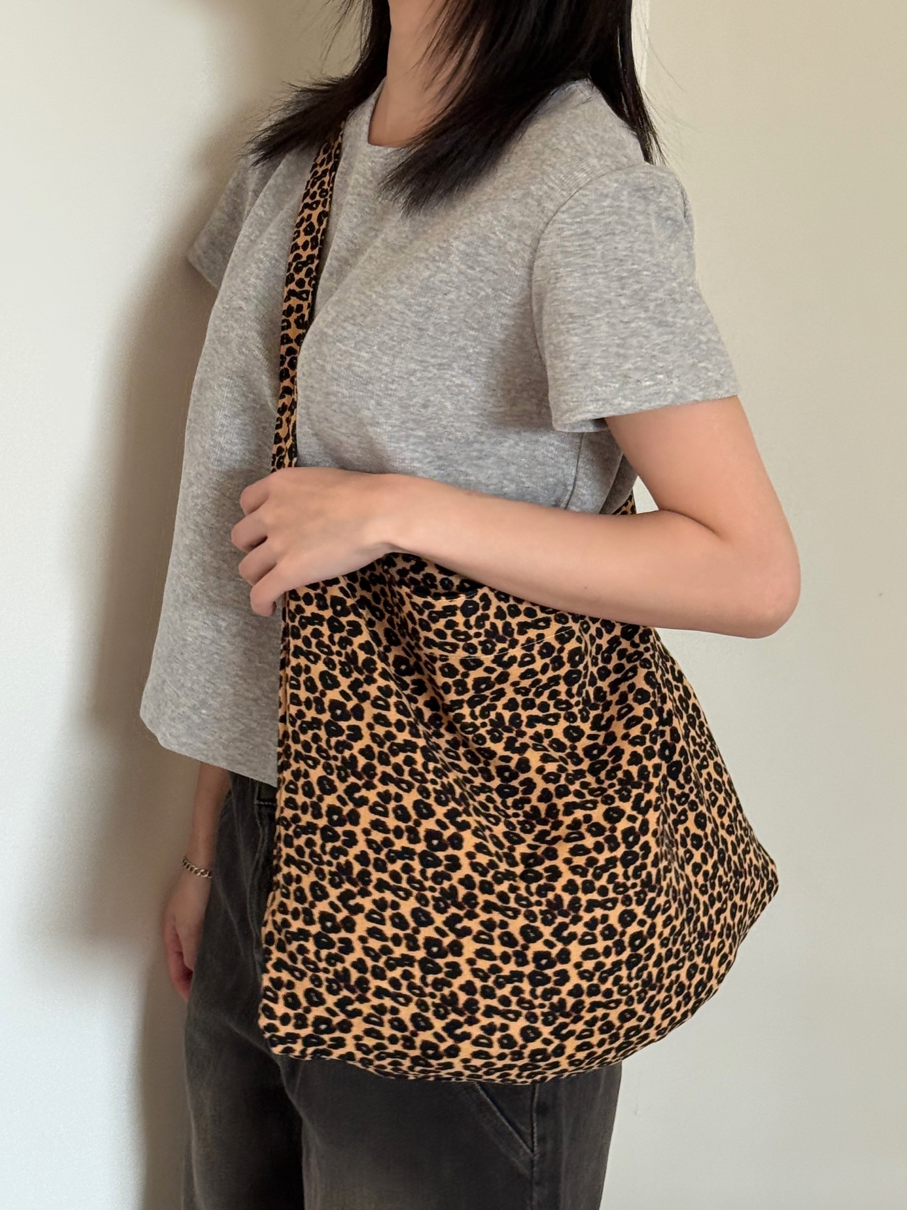 豹紋慵懶tote bag (3色)